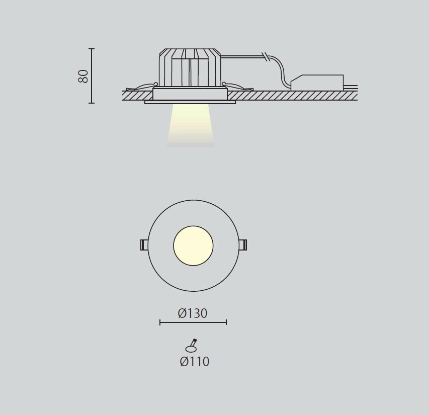 Edo groß LED Einbauleuchte von Aqlus Biffi Luce