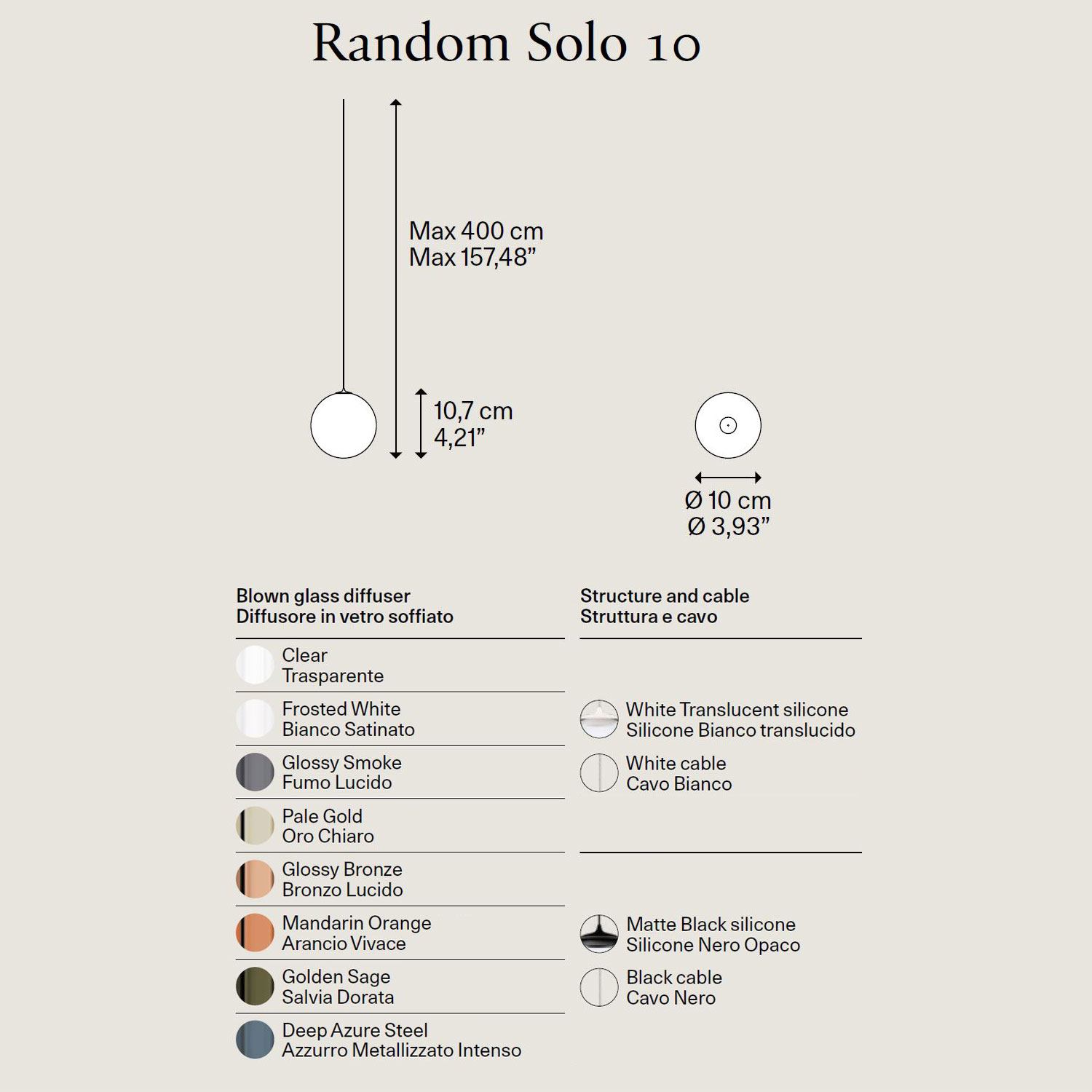 Random Solo 10 Pendellampe von Lodes
