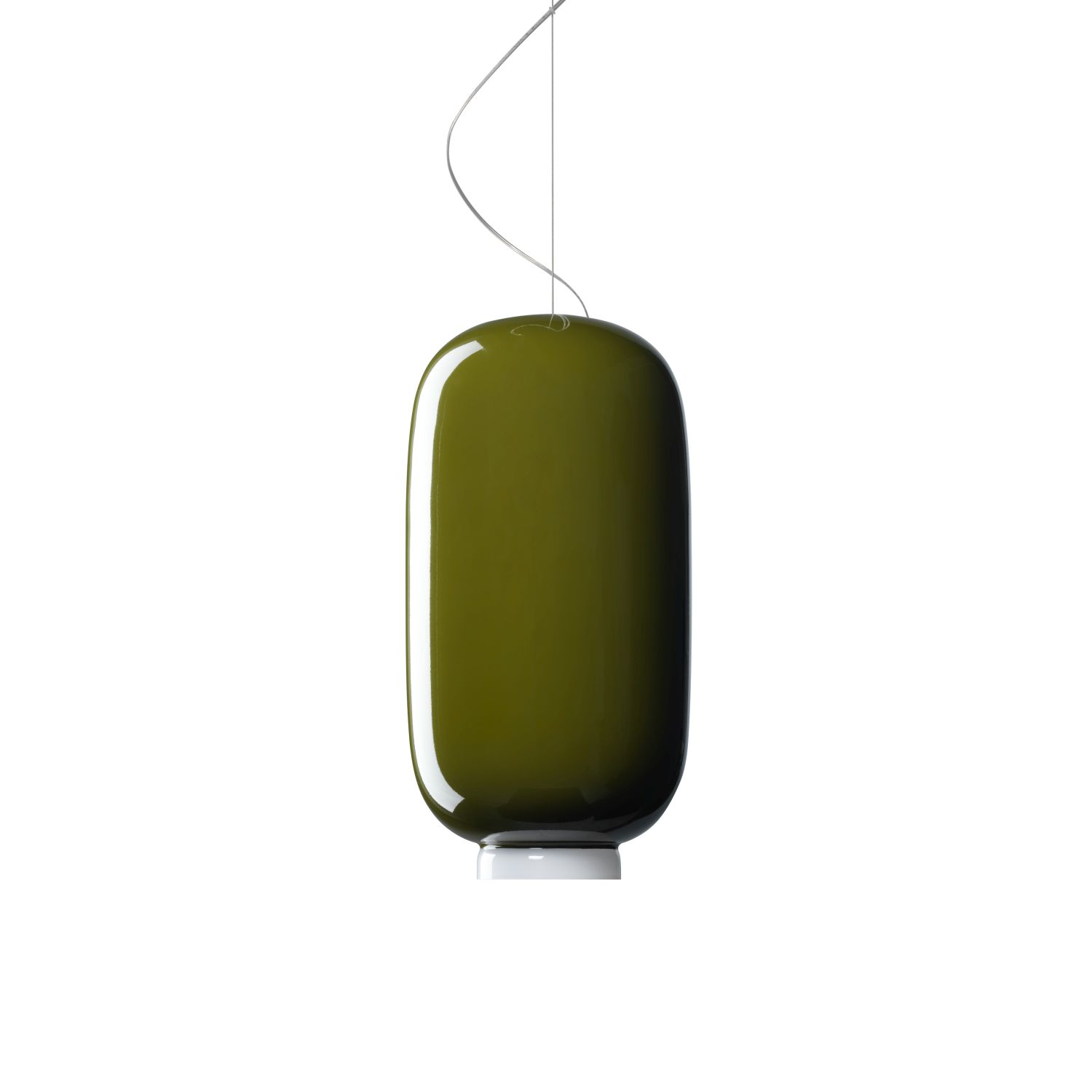 Chouchin 2 grün, Retrolook Hängeleuchte von Foscarini