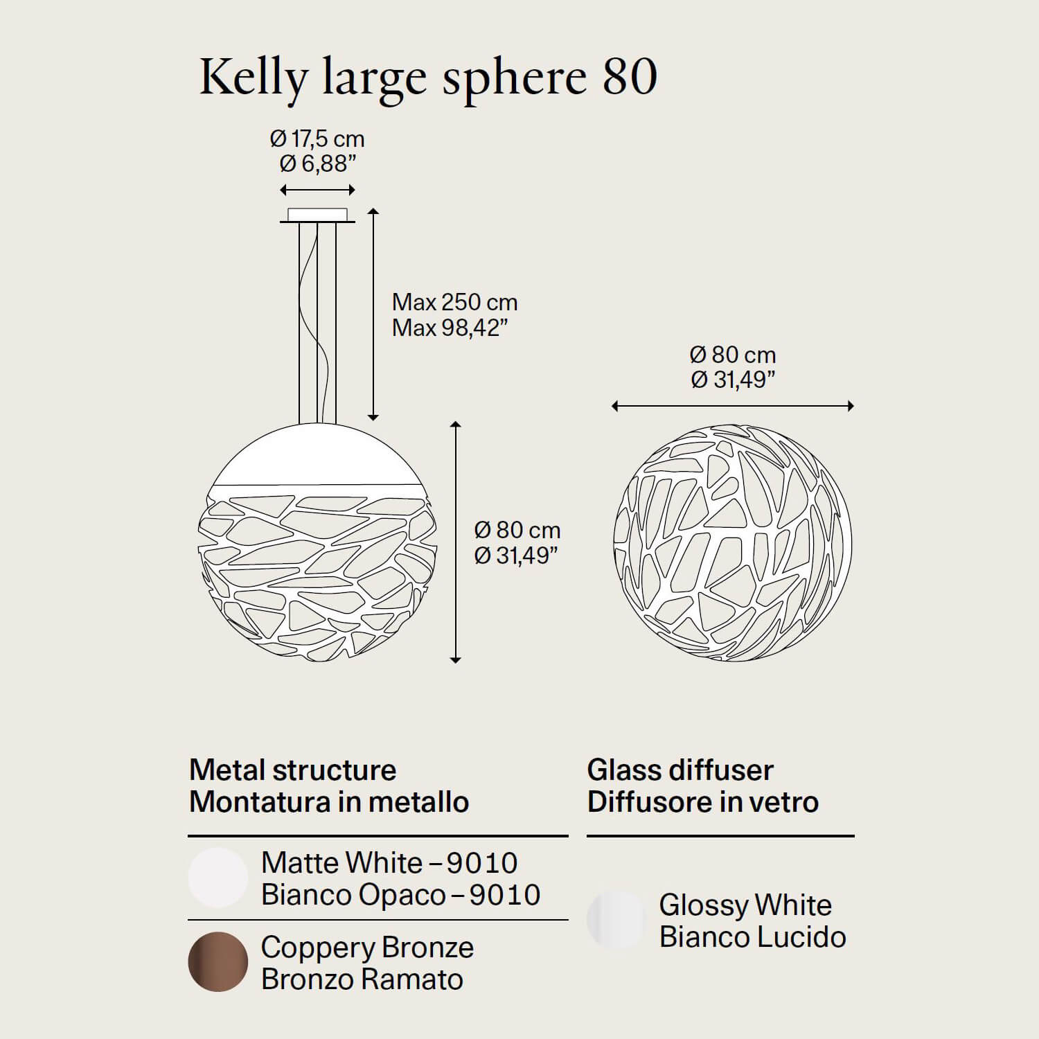 Kelly Large Sphere 80 di Lodes