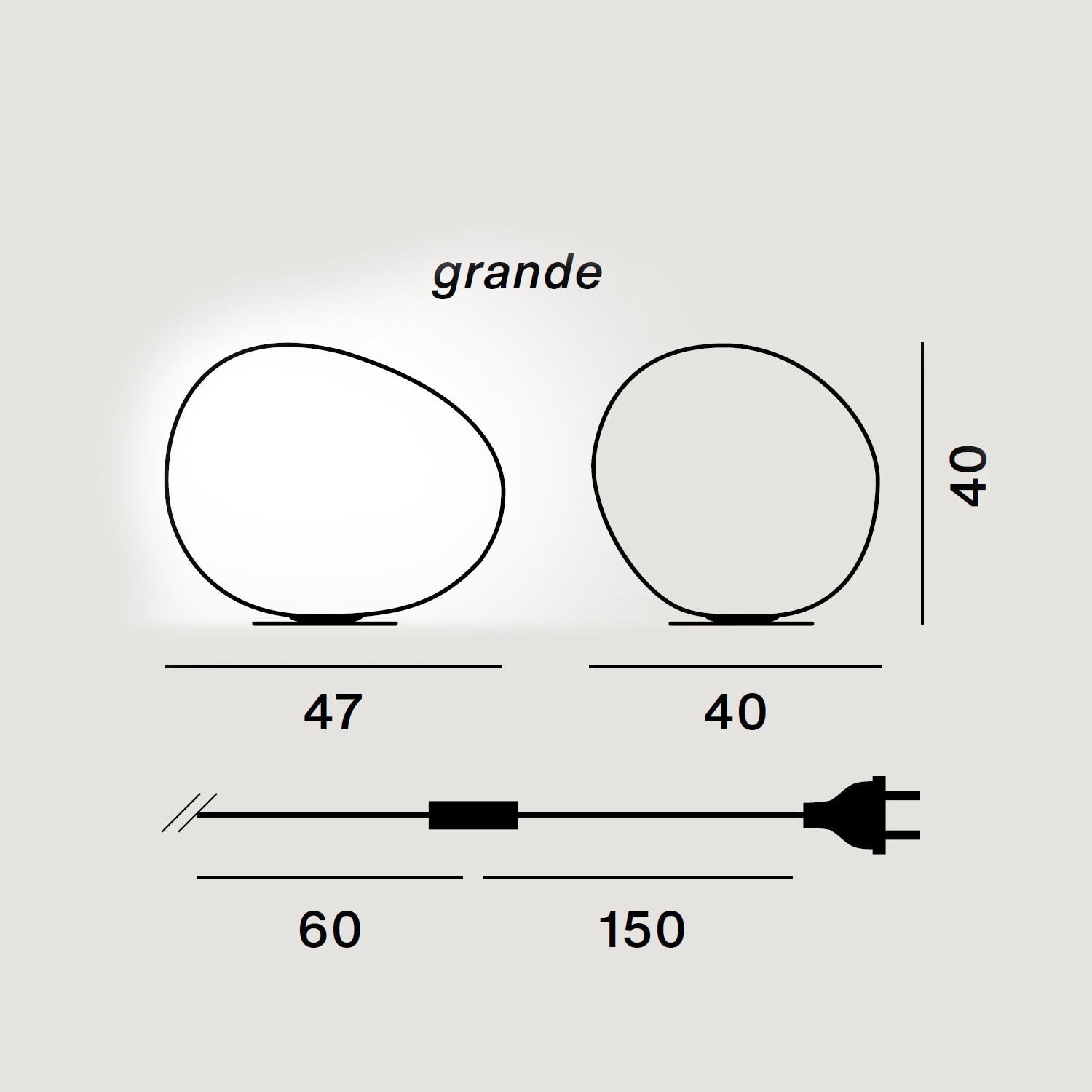 Gregg grande Tischlampe von Foscarini