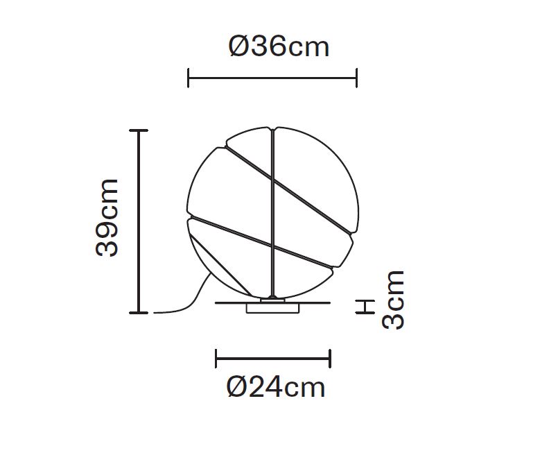 Armilla Glas Tischleuchte von Fabbian