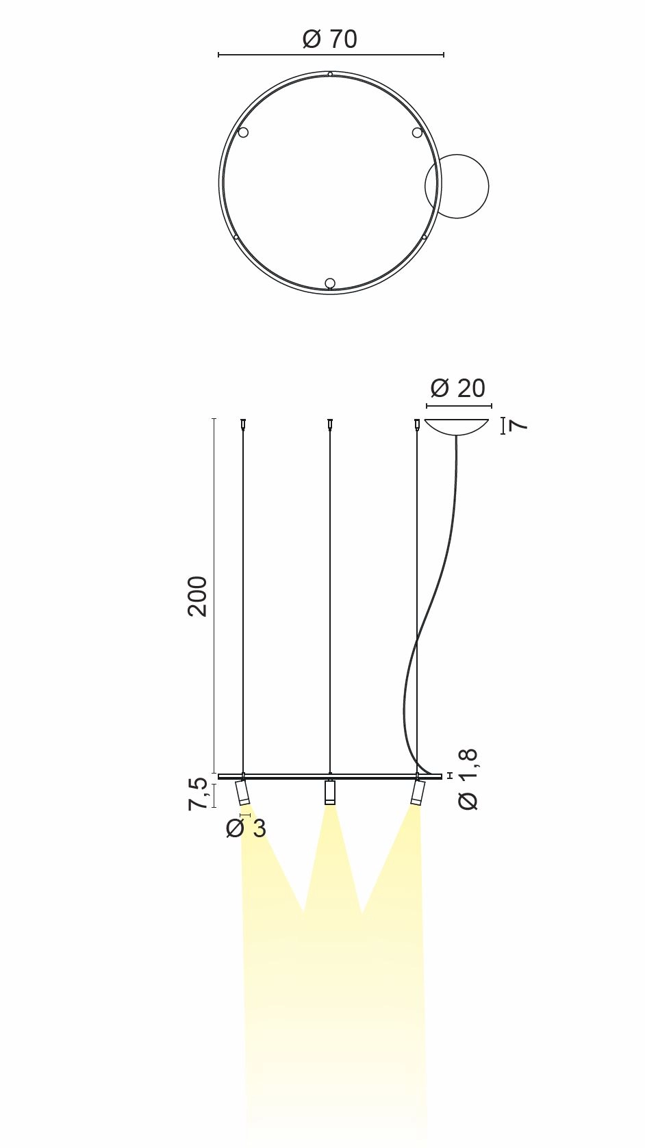 Ringförmige LED Hängelampe 1679 Iris von Egoluce