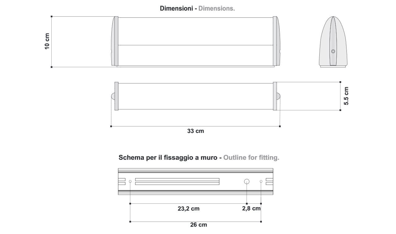 Siba 30 LED wall or ceiling lamp by Egoluce