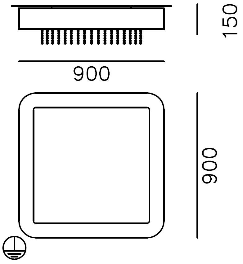 CRISTAL QUADRA 90 Deckenleuchte von Lika