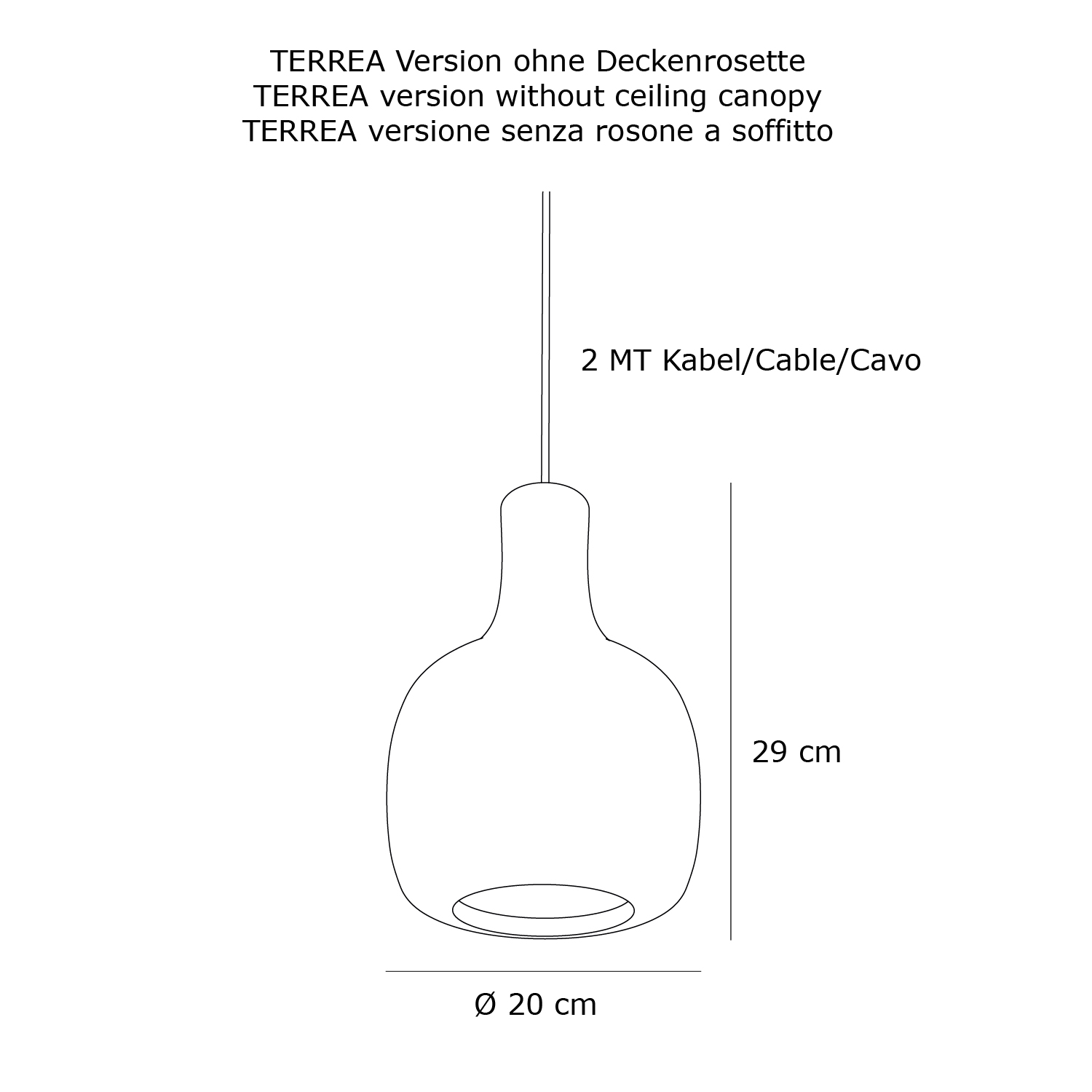 G20 Terrea suspension lamp by Toscot