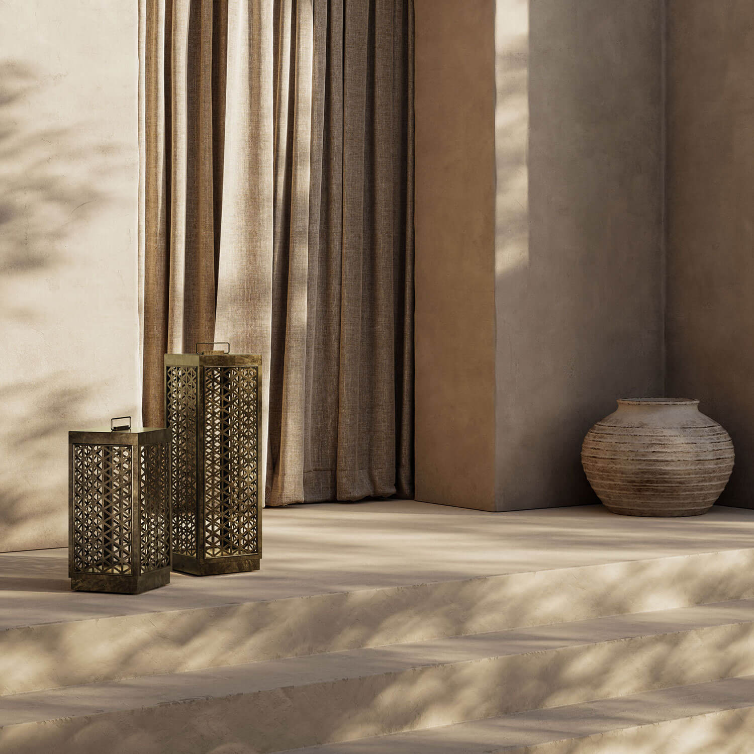 Grid lantern for outdoor use by Il Fanale