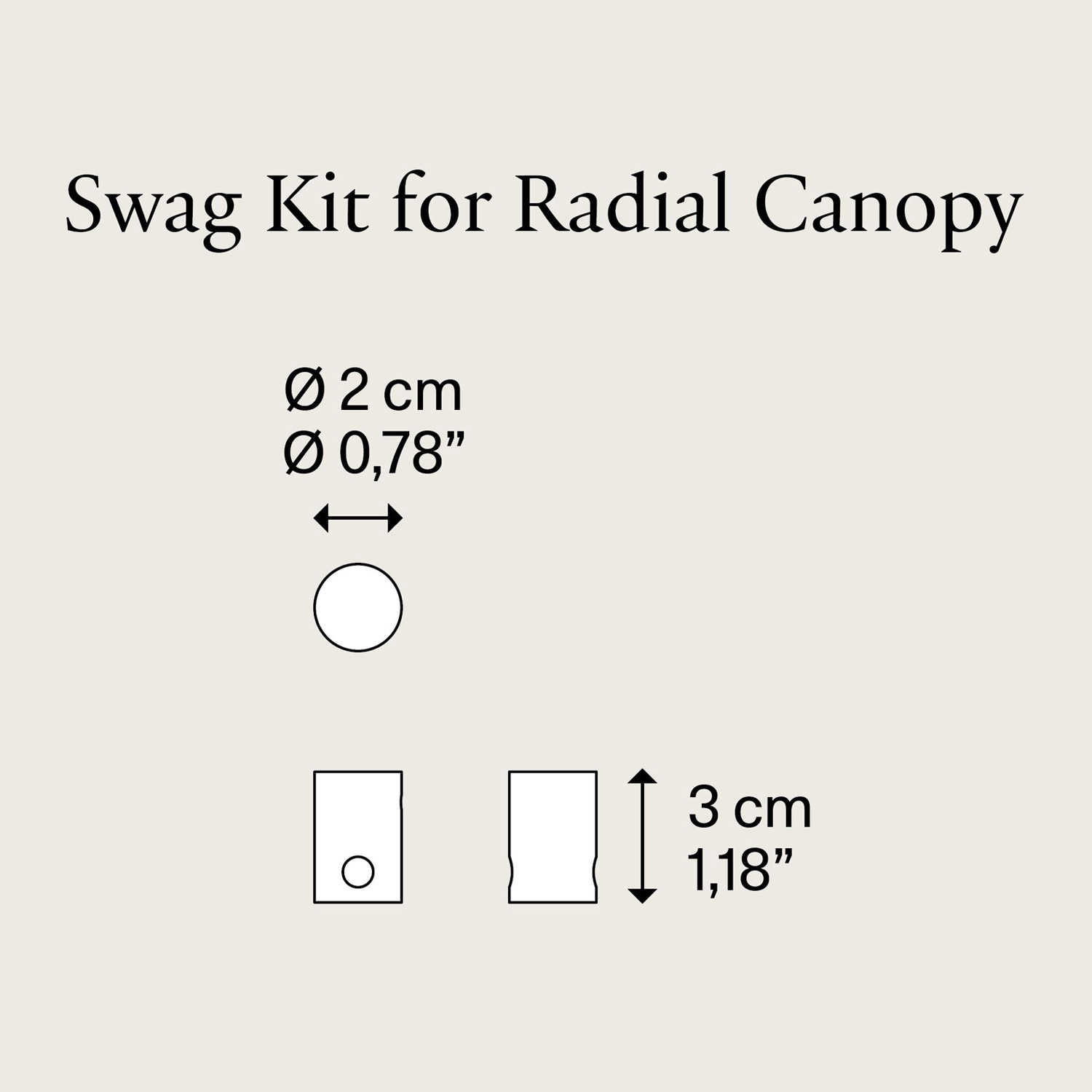 Radial Swag Kit cylinder holder by Lodes