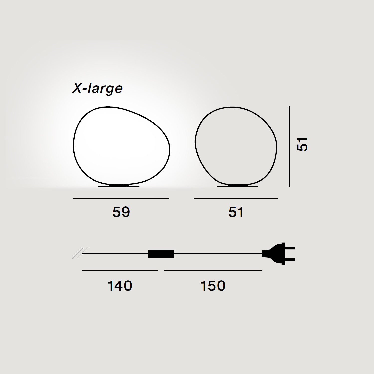 Poly Gregg X-large lampada da tavolo da Foscarini