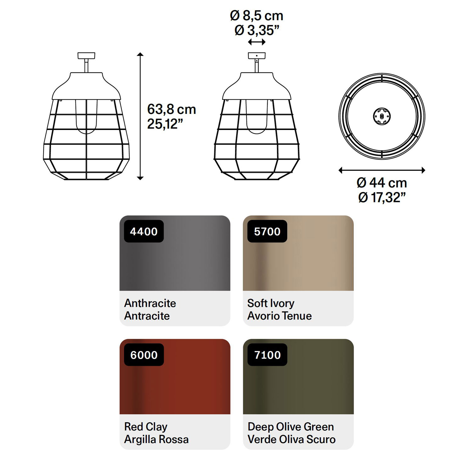 Stitch Medium Deckenlaterne von Lodes