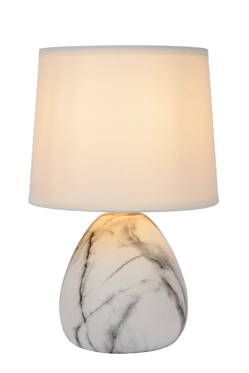 LU 47508/81/31 Lucide MARMO - Table lamp - Ø 16 cm - 1xE14 - White