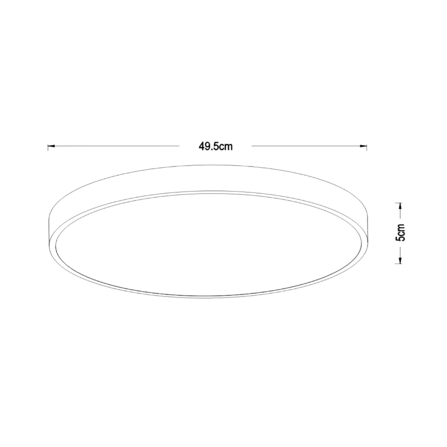 LU 79185/50/31 Lucide UNAR - Flush ceiling light - Ø 49,5 cm - LED Dim. - 1x36W 2700K - 3 StepDim - 