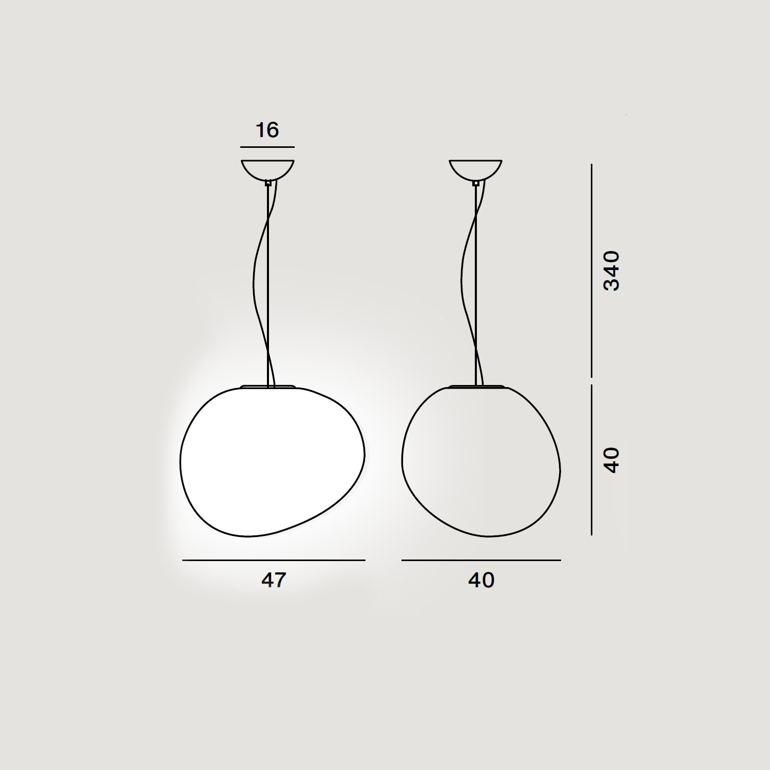 Designerhängelampe Gregg grande von Foscarini