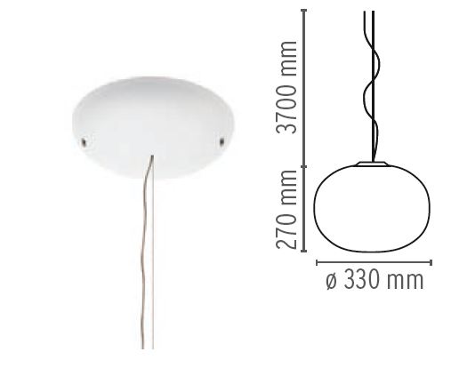 Glas Pendelleuchte GLO-BALL S1 von Flos