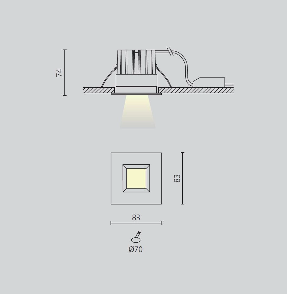 CHIC QUADRO LED Einbaustrahler von Aqlus by Biffi Luce