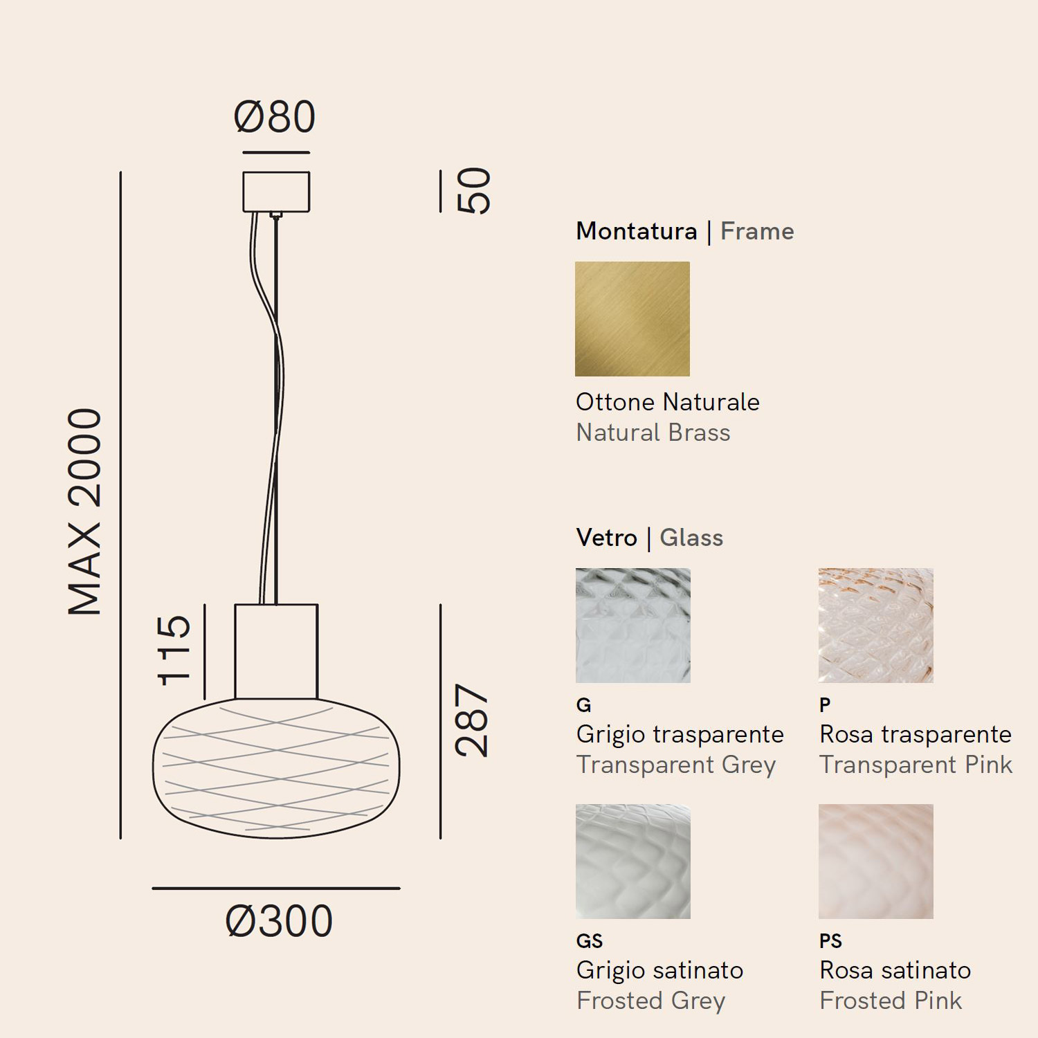 Bloom 279.02 pendant light by Il Fanale