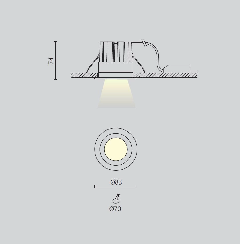 CHIC TONDO LED Einbaustrahler von Aqlus by Biffi Luce
