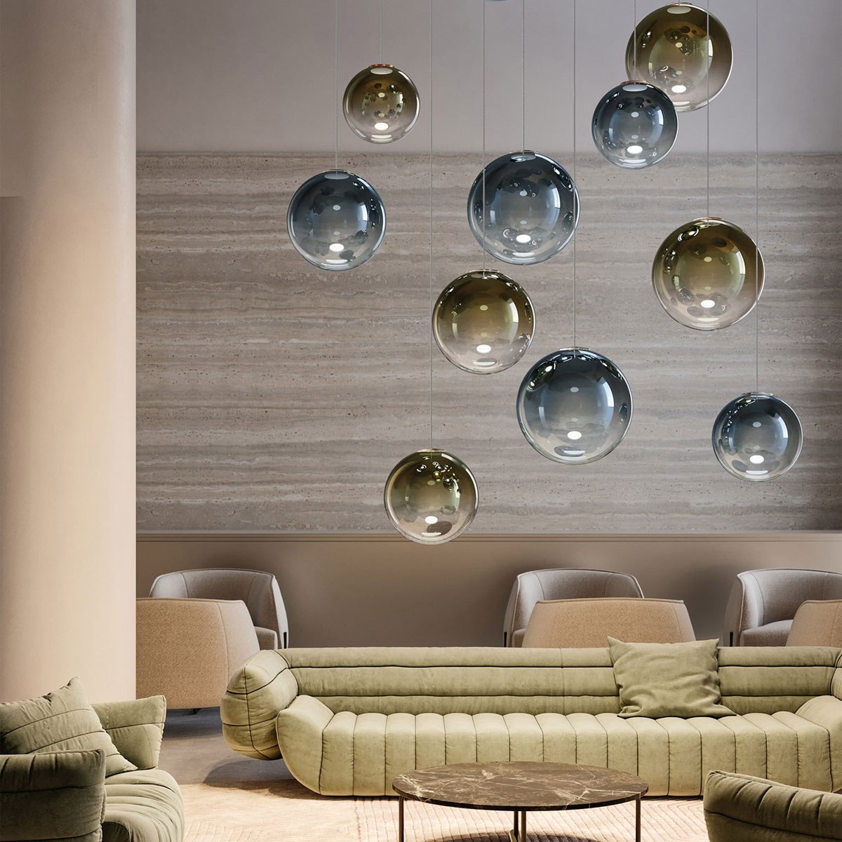 Non Random 38 glass light by Lodes