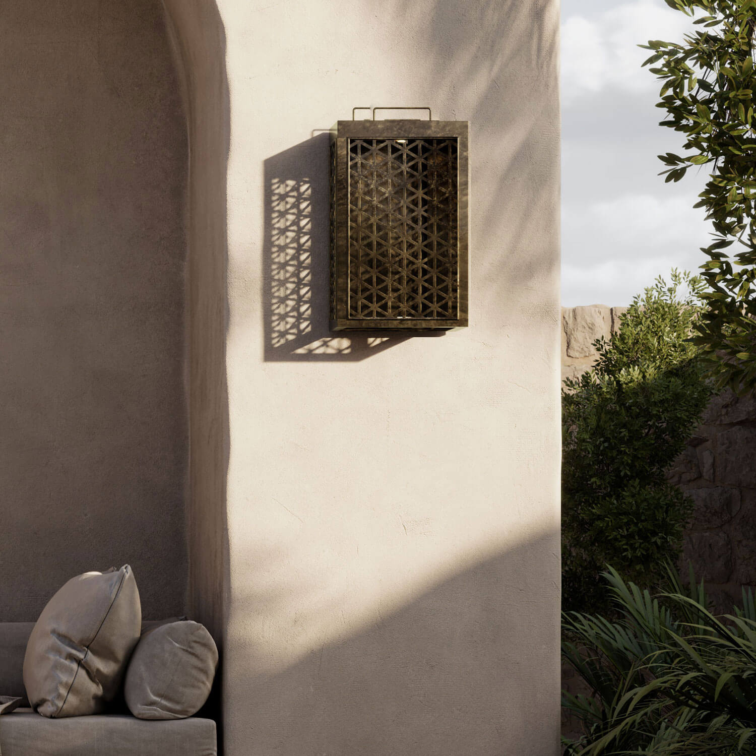 Grid wall lantern by Il Fanale