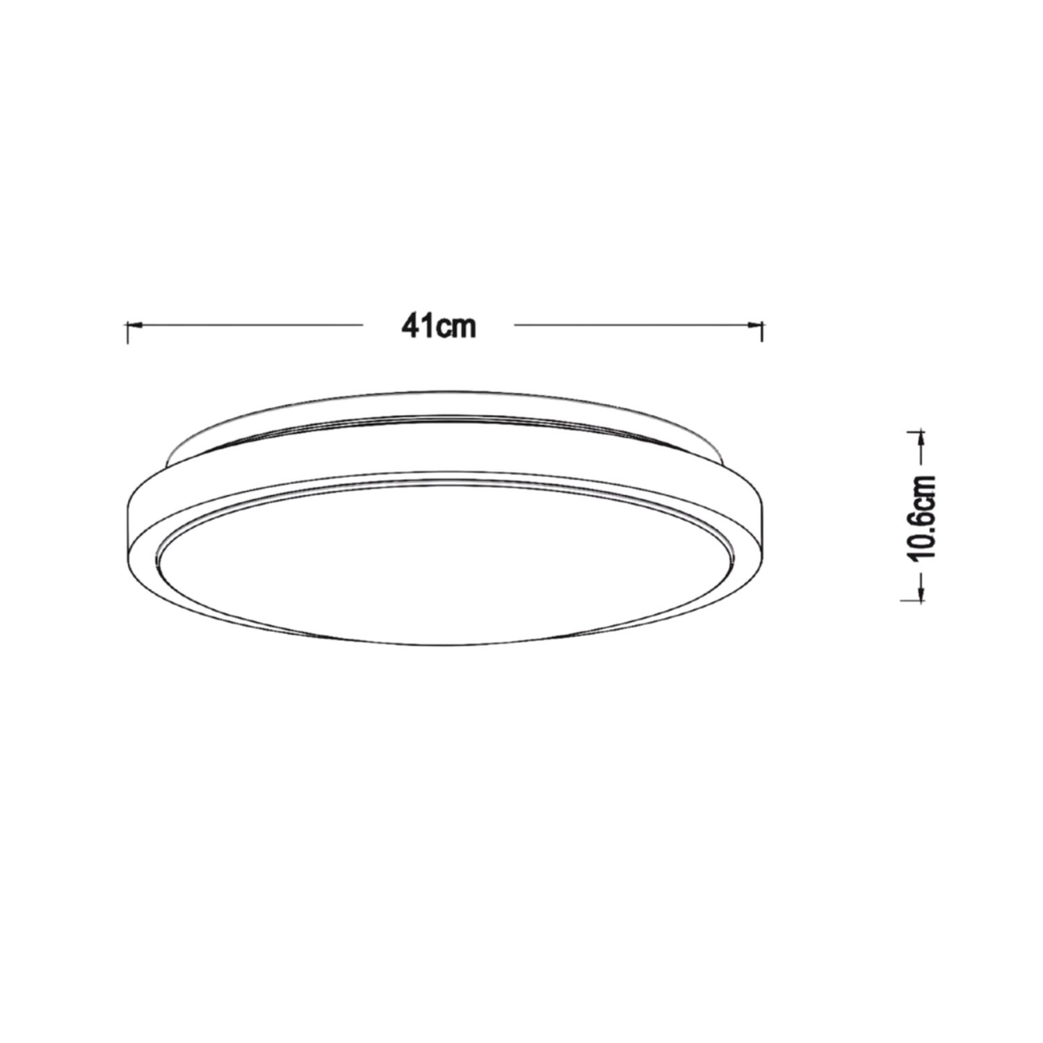 LU 79110/40/31 Lucide DASHER - Flush ceiling light Bathroom - Ø 41 cm - LED - 1x24W 2700K - IP44 - B