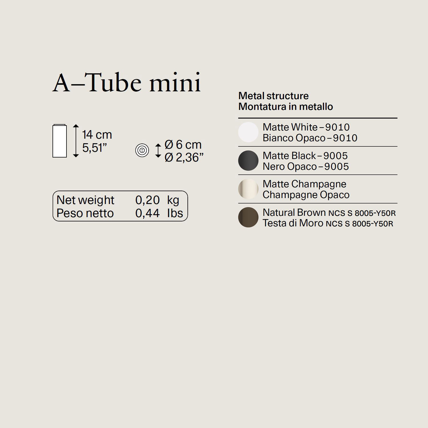 A-Tube Mini Deckenstrahler von Lodes