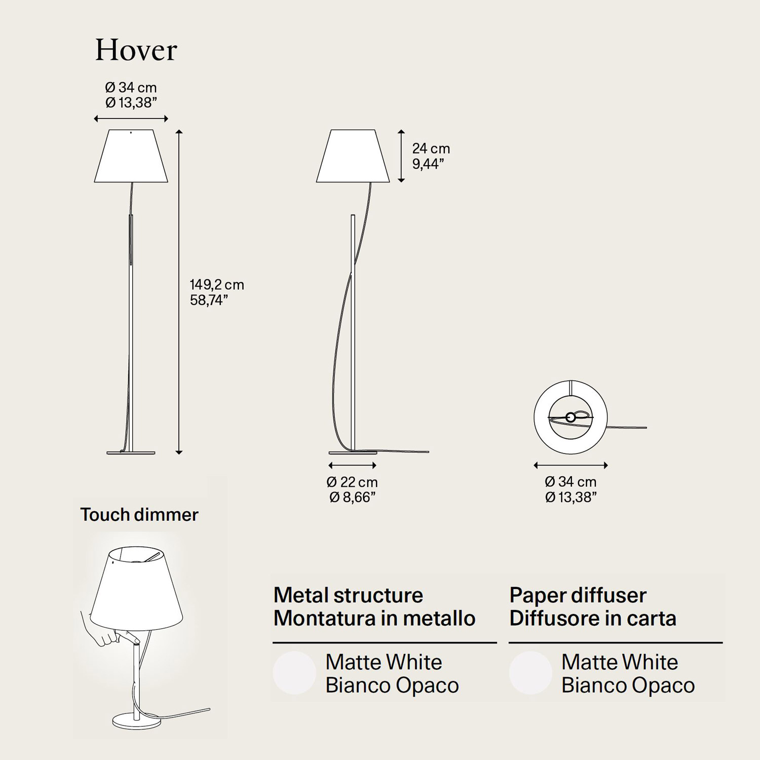 Hover LED lampada da tavolo di Lodes