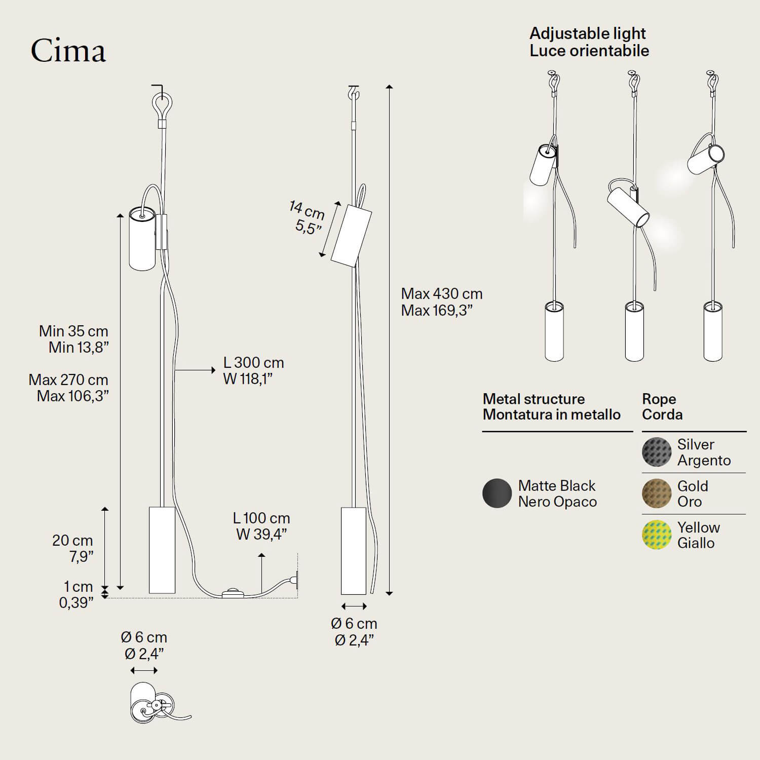 Cima sospensione/piantana di Lodes