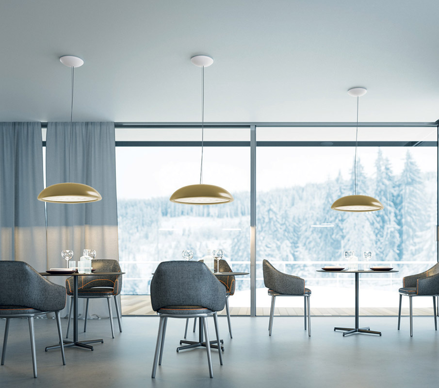 Febo LED suspension light by Rotaliana