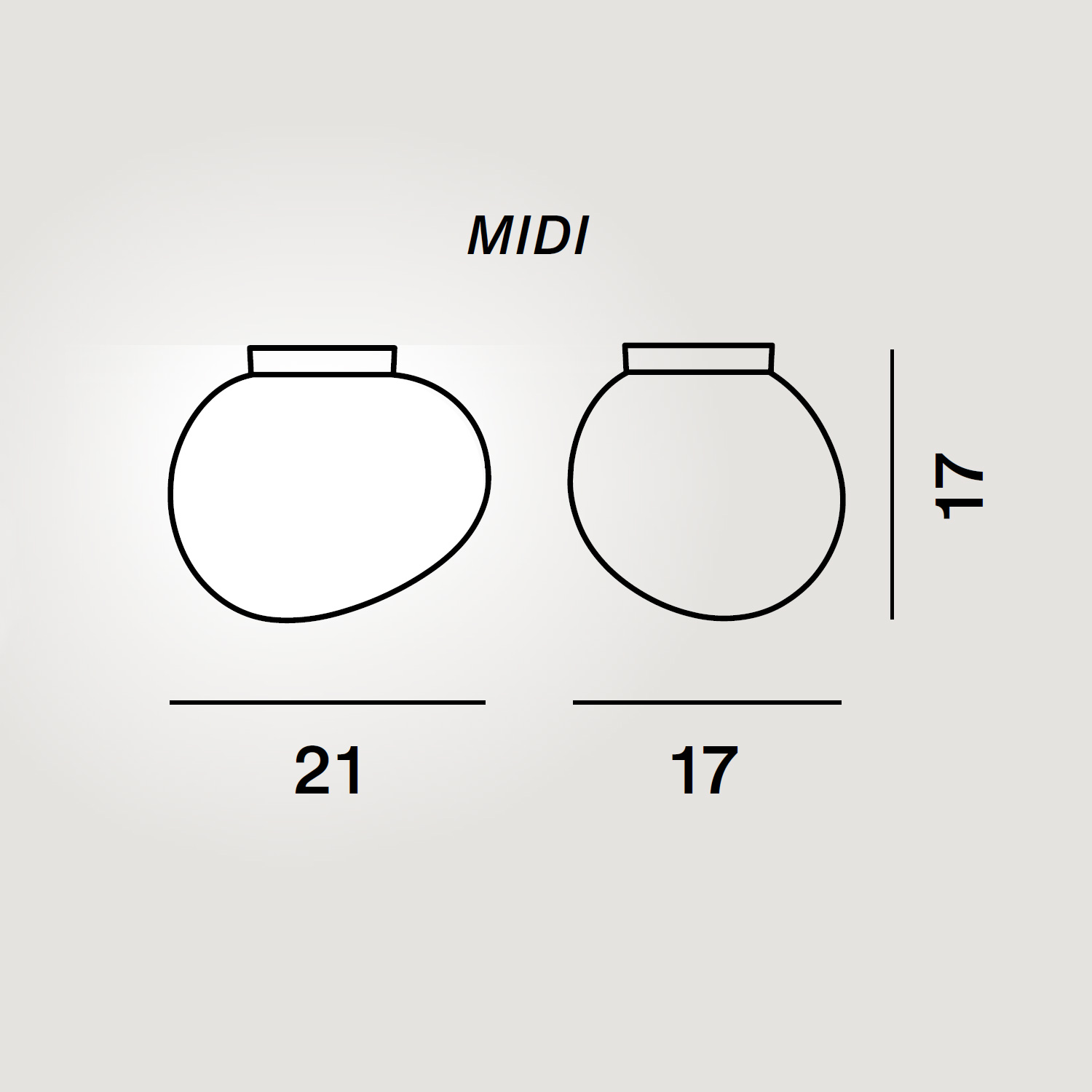 Gregg MIDI LED Wand/Deckenlampe von Foscarini