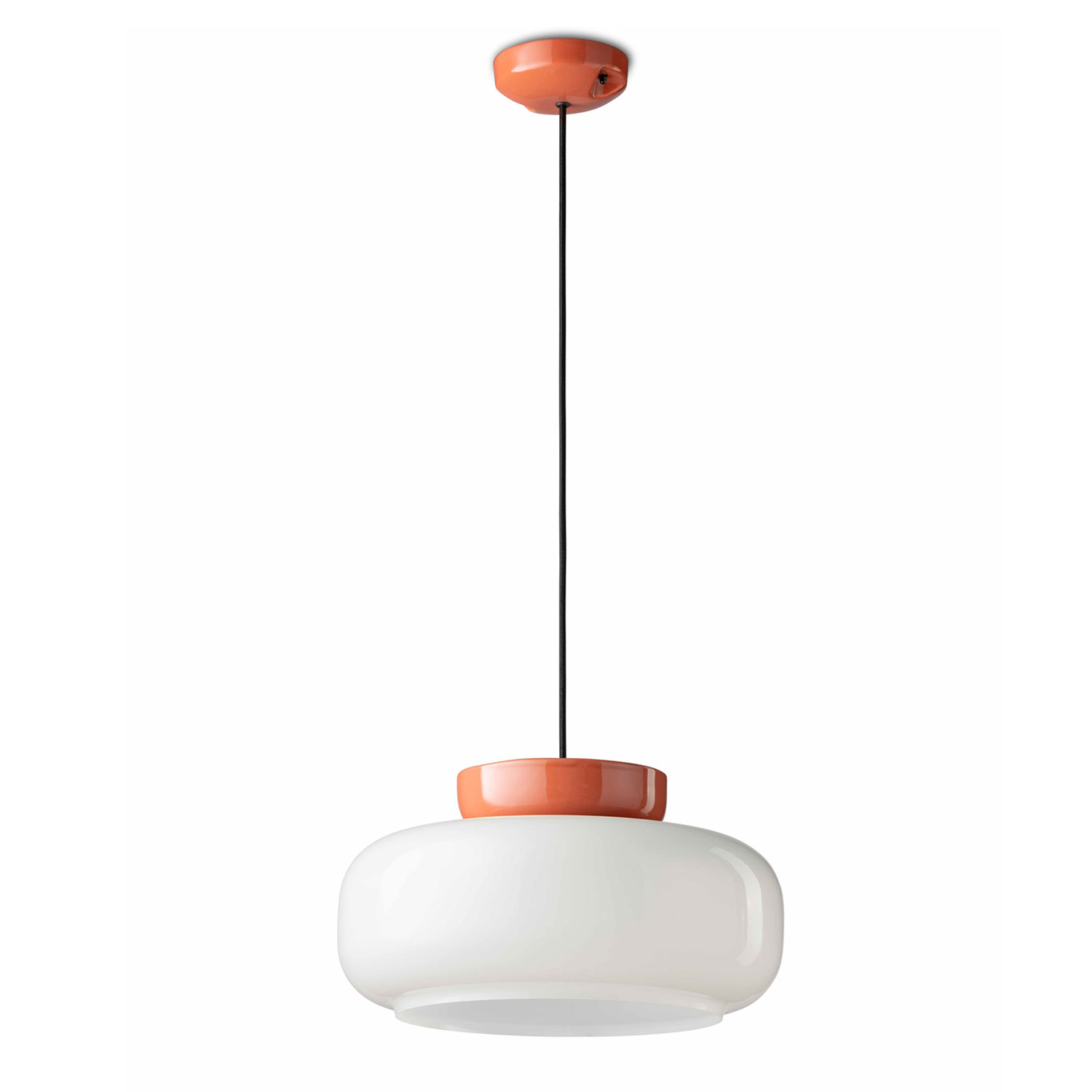 Maracanà glass suspension lamp by Ferroluce