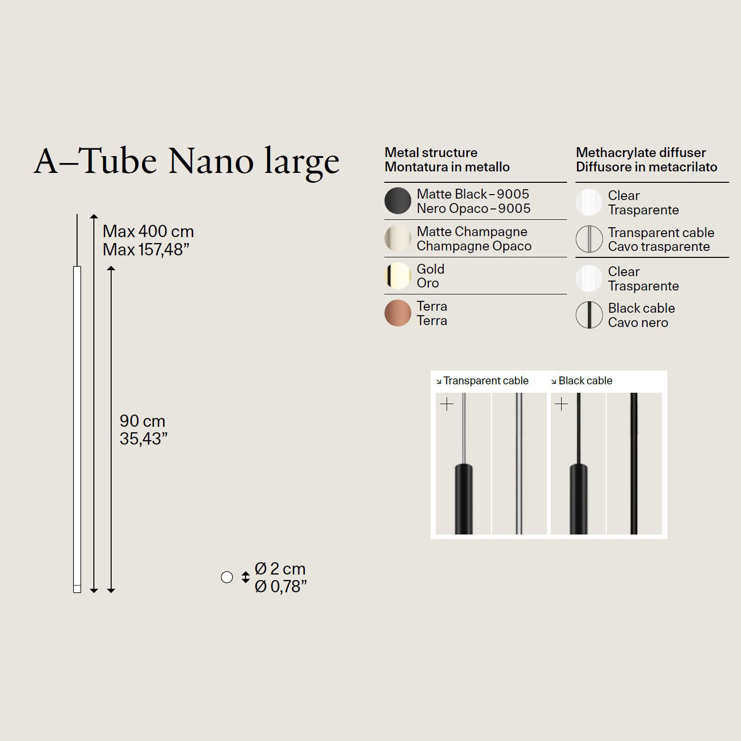 A-Tube Nano Large LED Leuchte von Lodes