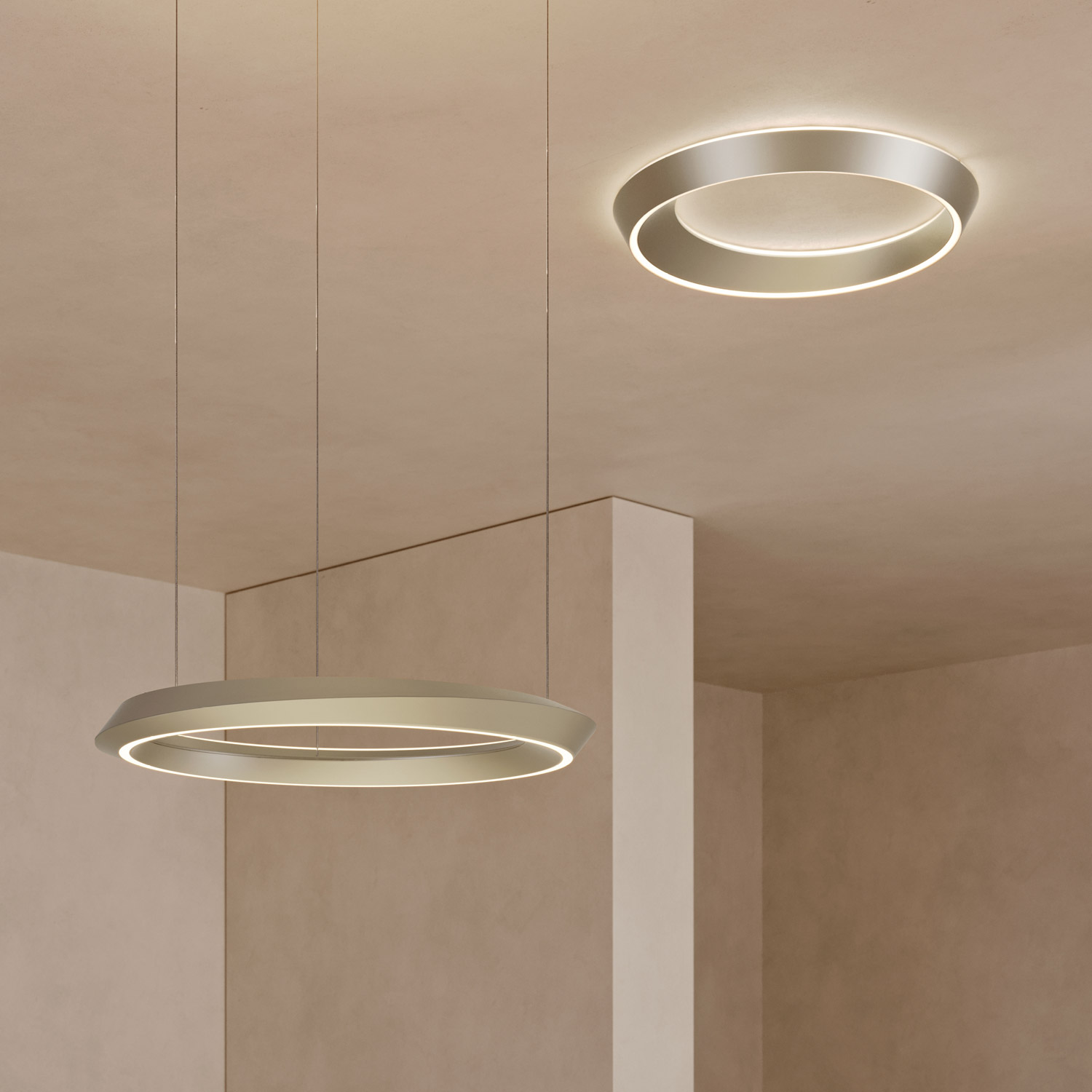 Tidal fixed suspension lamp by Lodes