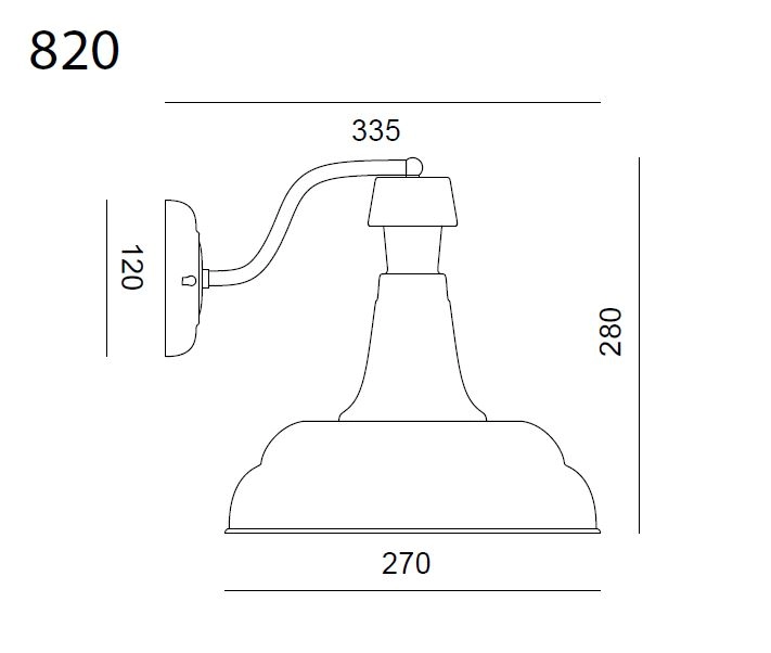 820 TORINO Wandlampe von Toscot