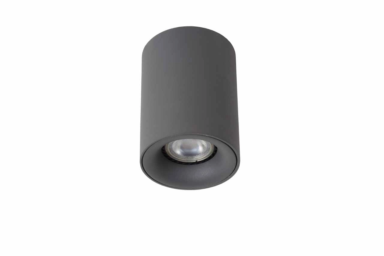 LU 09912/05/36 Lucide BENTOO-LED - Ceiling spotlight - Ø 8 cm - LED Dim. - GU10 - 1x5W 3000K - Grey