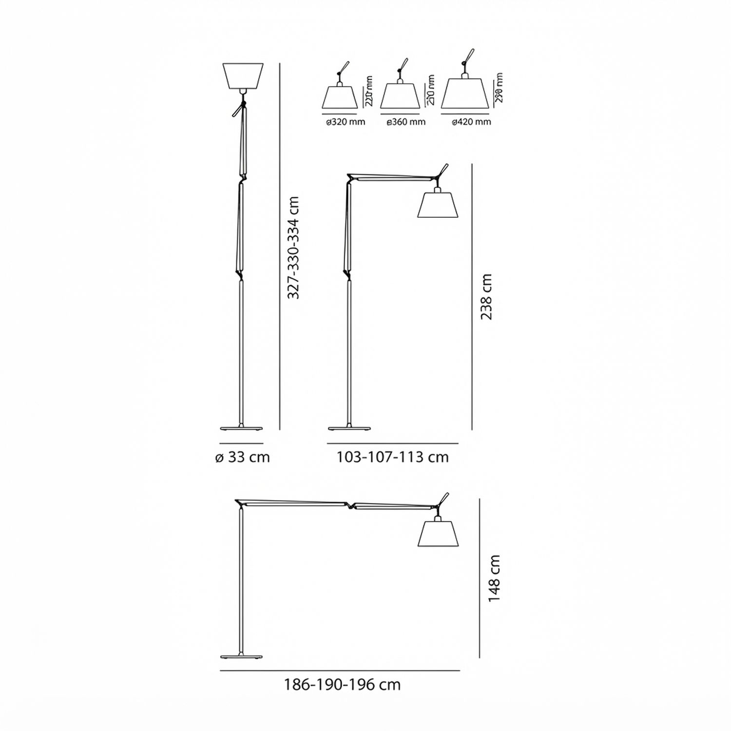 Tolomeo Mega LED Stehlampe (body/base) von Artemide