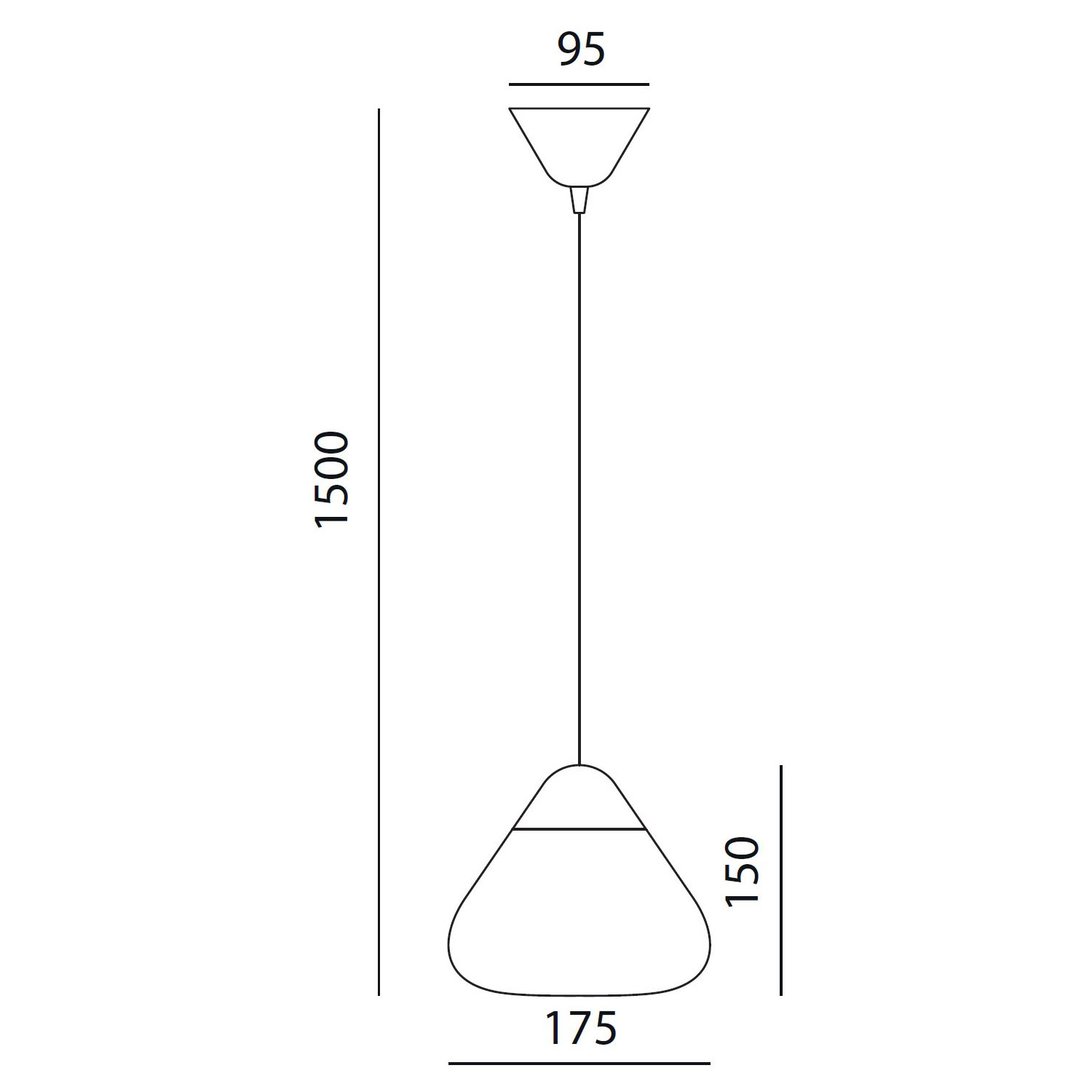 Pendulum Keramik Hängeleuchte von Toscot