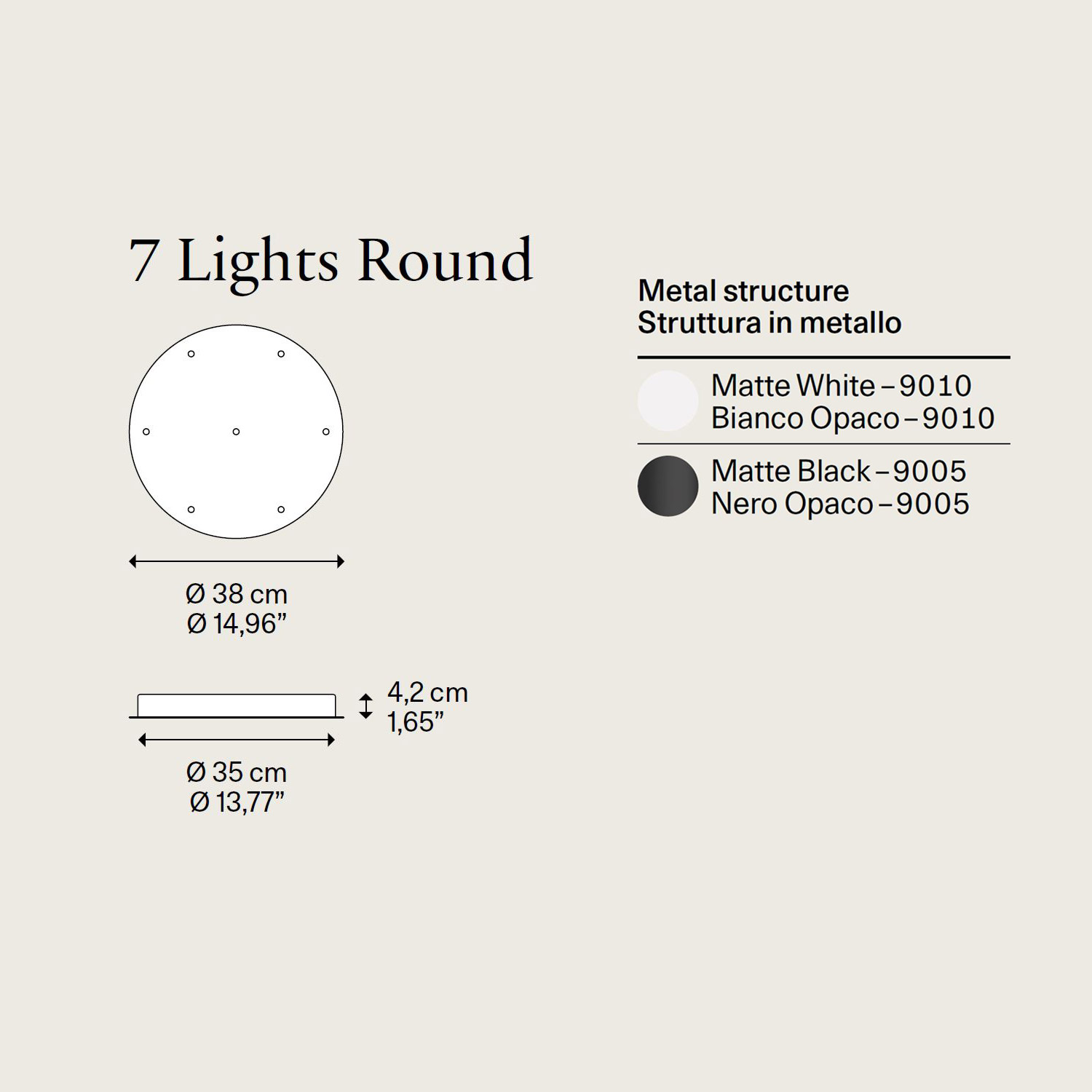 7 Lights Round Cluster von Lodes