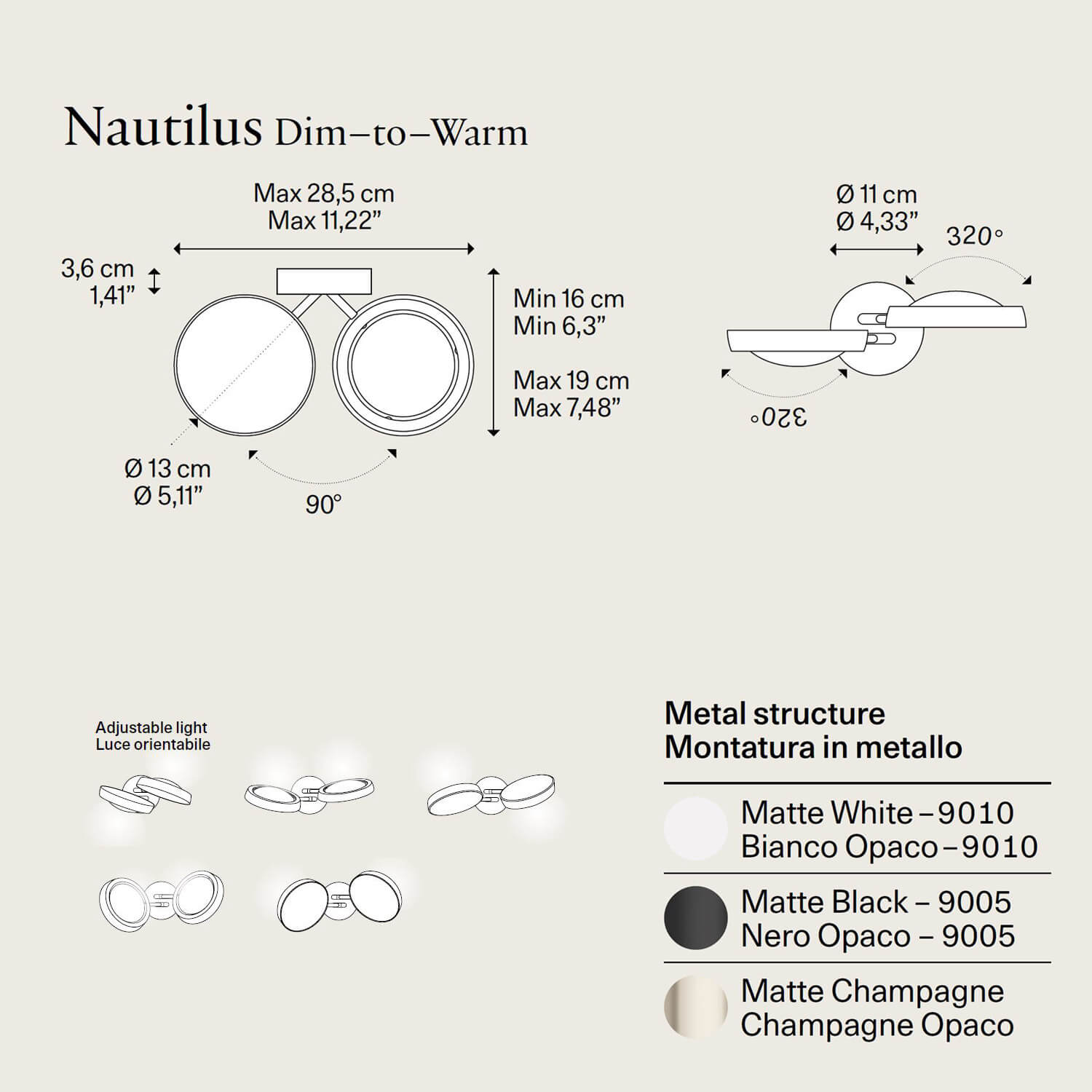 Nautilus Dim-to-Warm applique di Lodes