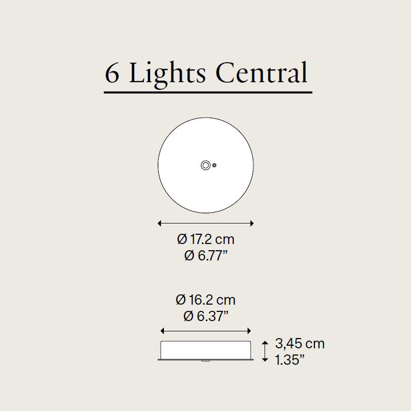 6 Lights Central canopy by Lodes