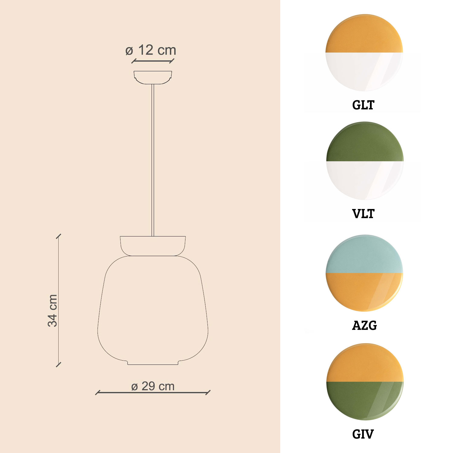 Corcovado Glas Hängelampe von Ferroluce