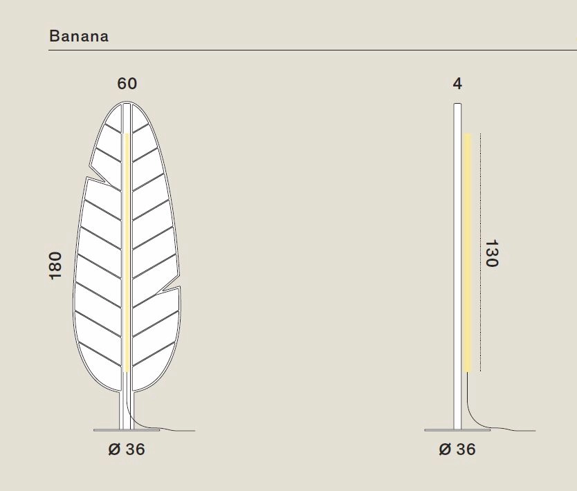 Eden LED Stehlampe Banane von Rotaliana
