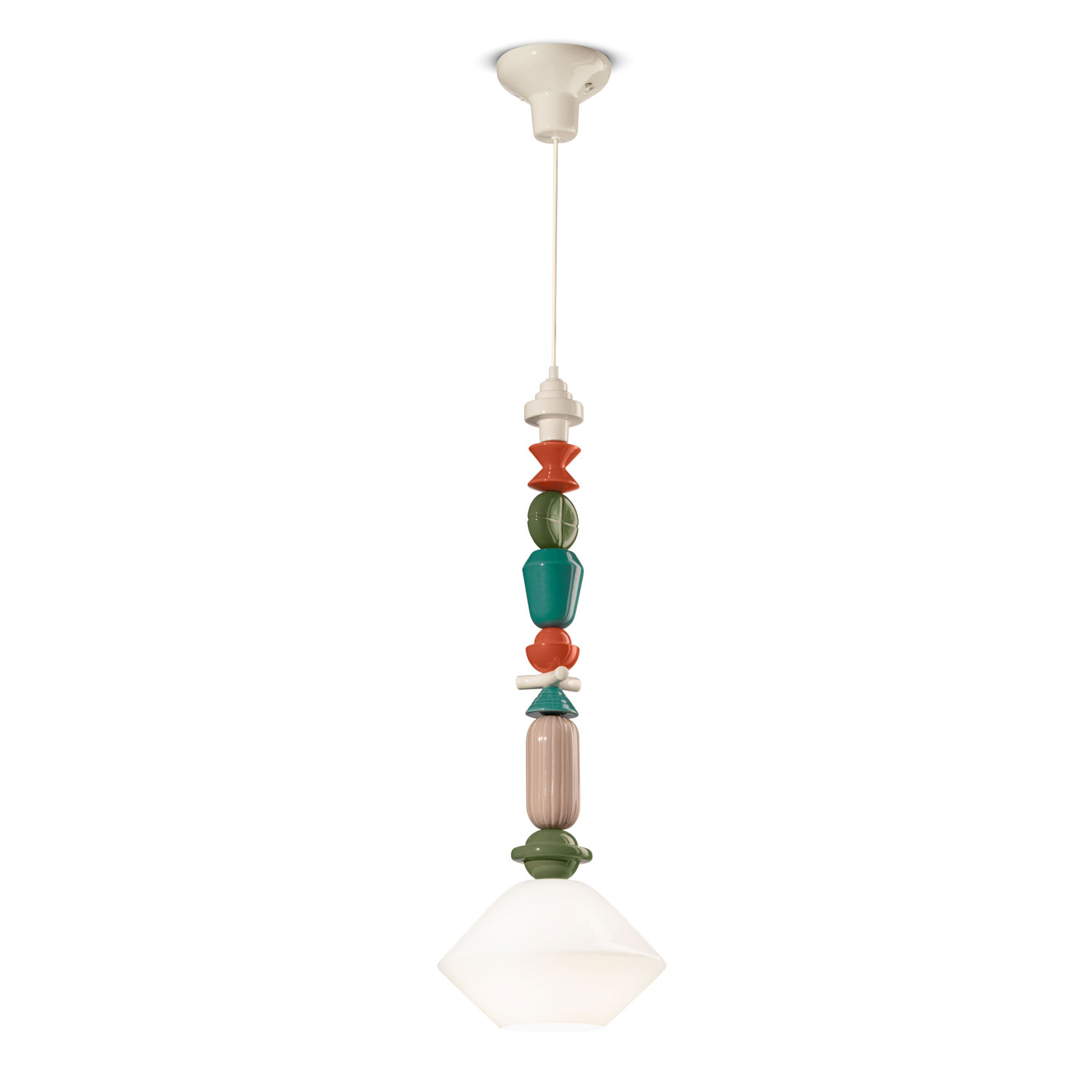 Lariat C2712 Pendellampe aus Glas von Ferroluce