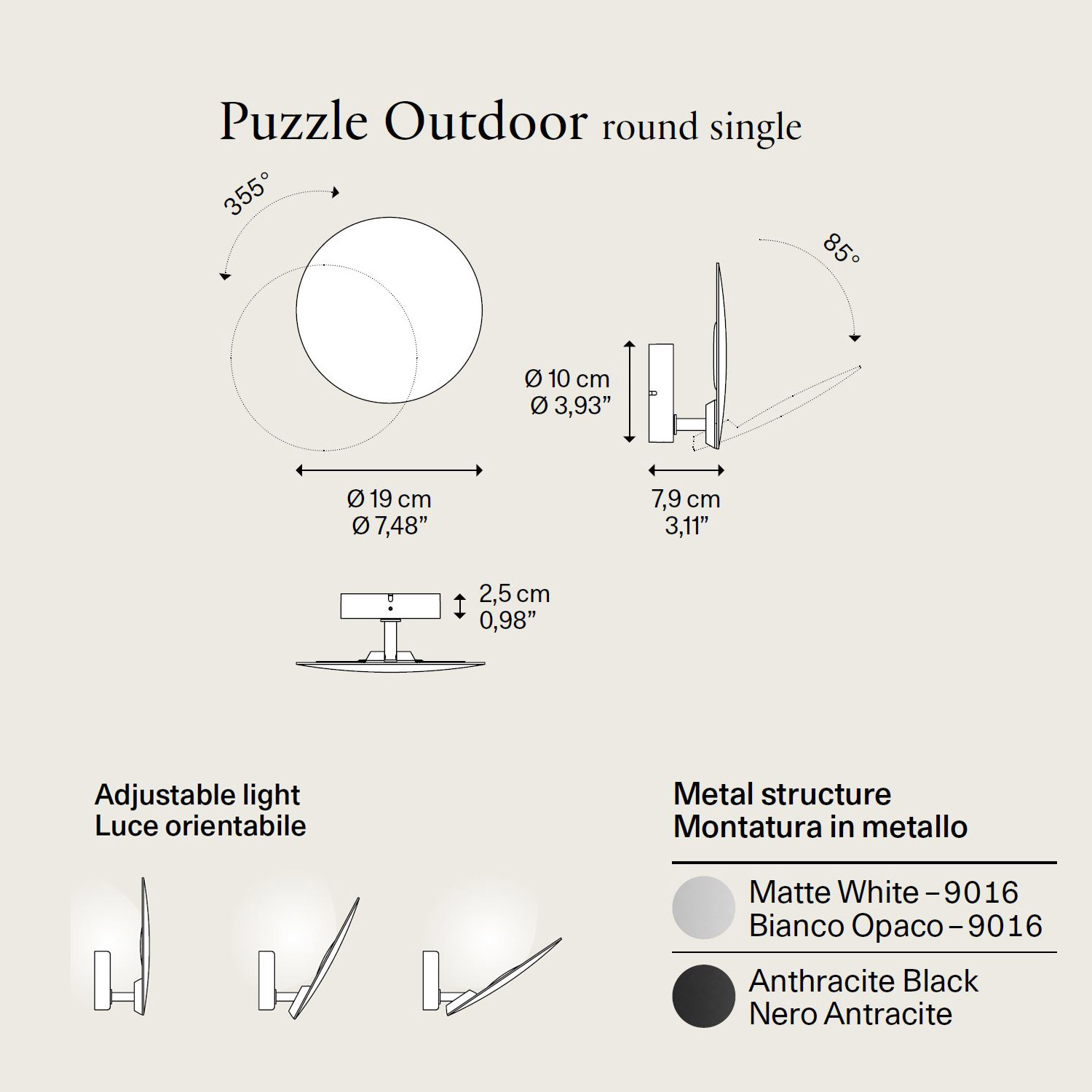 Puzzle Outdoor Single Round by Lodes