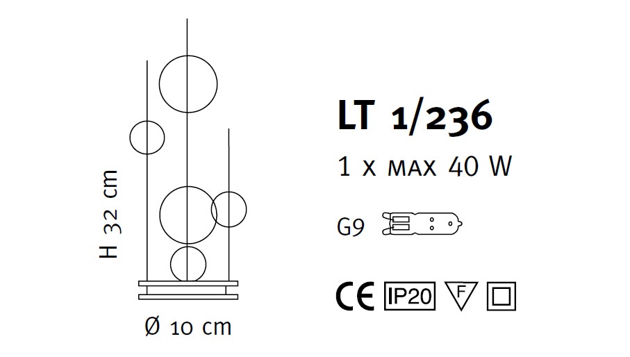 Niagara Tischlampe von Sil Lux