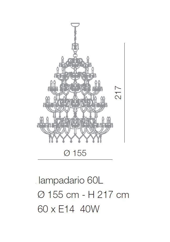 Kristallluster Amalfi 60L von Venice Lighting Design