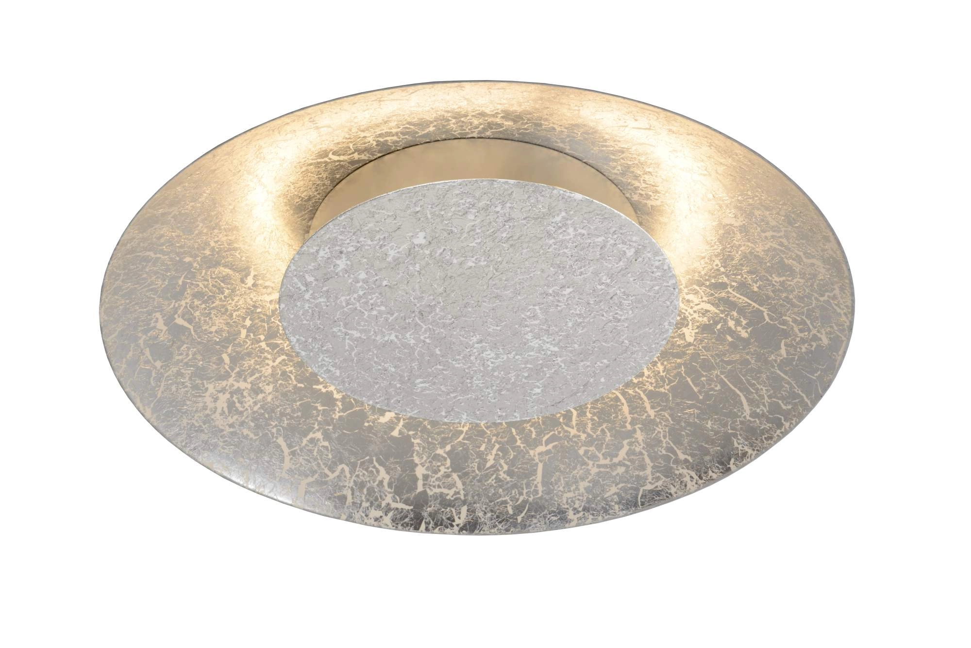 LU 79177/12/14 Lucide FOSKAL - Flush ceiling light - Ø 34,5 cm - LED - 1x12W 2700K - Silver