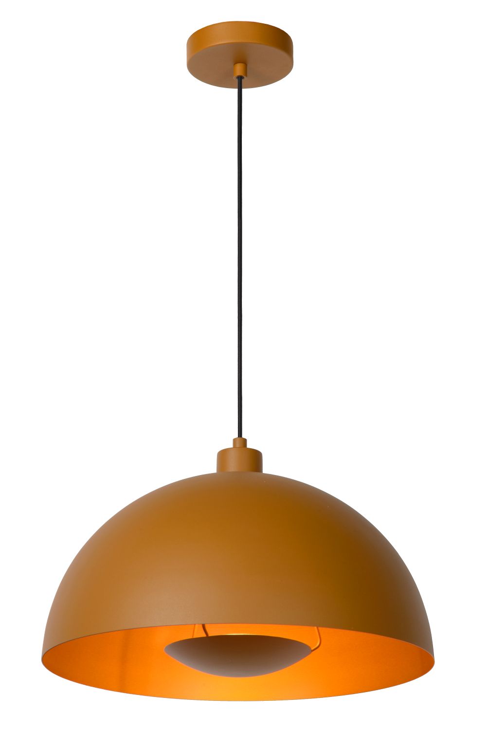 LU 45496/01/44 Lucide SIEMON - Pendant light - Ø 40 cm - 1xE27 - Ocher Yellow