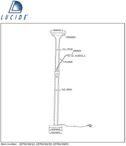 LU 19792/24/03 Lucide CHAMPION-LED - Floor reading lamp - LED Dim. - 3000K - Bronze