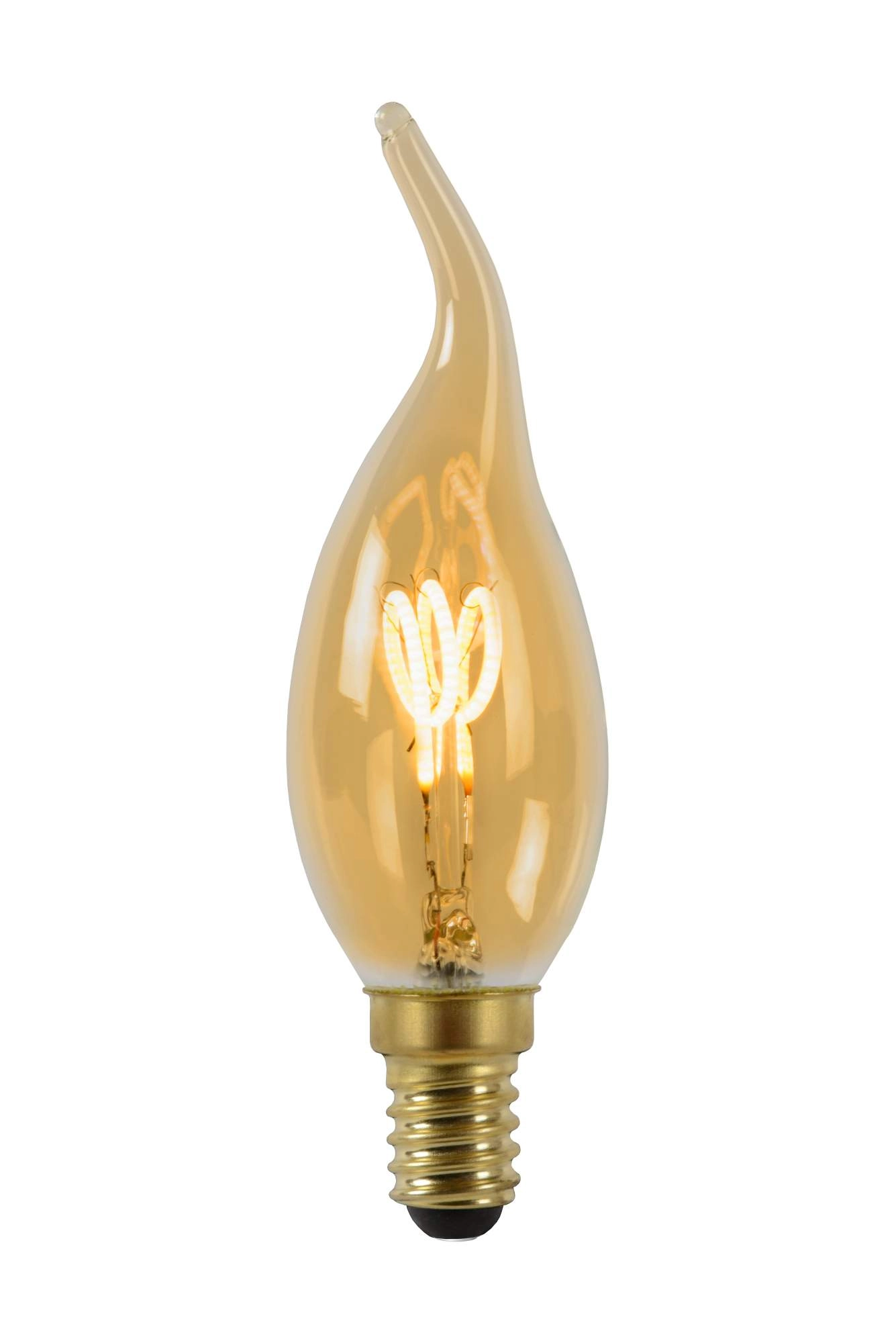 LU 49036/03/62 Lucide CT35 - Filament bulb - Ø 3,5 cm - LED Dim. - E14 - 1x3W 2200K - Amber
