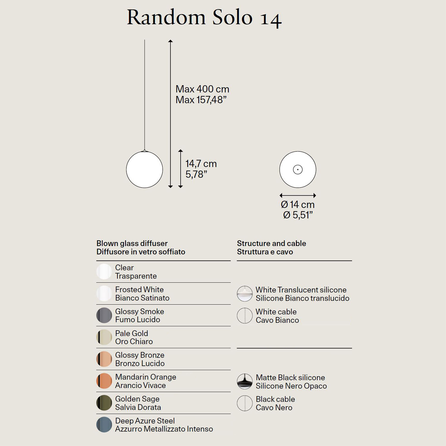 Random Solo 14 Glas Kugel von Lodes